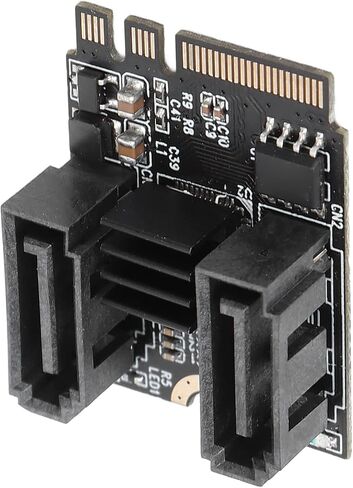 M.2 to SATA3.0 HDD Adapter Card, 6Gbps Fast Transfer PCIe X1 M2 to SATA3.0 Expansion Card, JMB582 Chip, M.2 NGFF A+E Key to SATA Adapter for Win XP/7/8/10 for OS X, with SATA Cable in Saudi Arabia