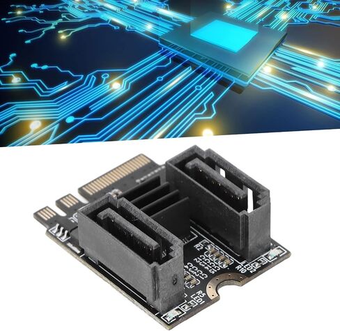 M.2 to SATA3.0 HDD Adapter Card, 6Gbps Fast Transfer PCIe X1 M2 to SATA3.0 Expansion Card, JMB582 Chip, M.2 NGFF A+E Key to SATA Adapter for Win XP/7/8/10 for OS X, with SATA Cable in Saudi Arabia