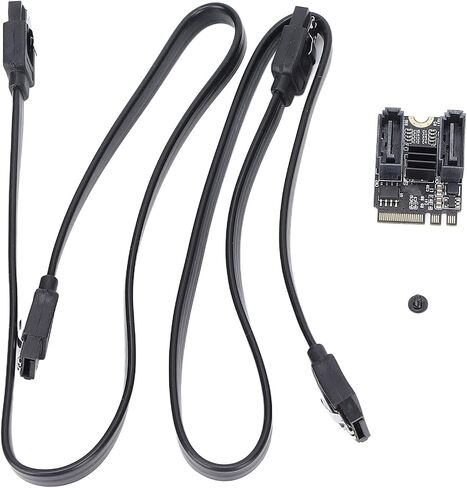 M.2 to SATA3.0 HDD Adapter Card, 6Gbps Fast Transfer PCIe X1 M2 to SATA3.0 Expansion Card, JMB582 Chip, M.2 NGFF A+E Key to SATA Adapter for Win XP/7/8/10 for OS X, with SATA Cable in Saudi Arabia