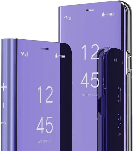 Samsung Galaxy Note 9 Case Cover EMAXELER Stylish Mirror Plating Flip Full Body Protective Reflection Ultra Thin Hard Anti-Scratch Shockproof Frame for Samsung Note 9 Mirror:Silver in Kuwait