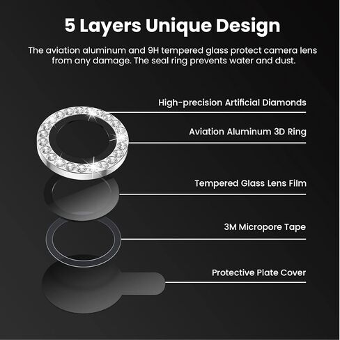 Tensea Bling Camera Lens Protector for iPhone 14 Pro/iPhone 14 Pro Max in Kuwait