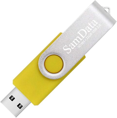 محرك أقراص فلاش SamData USB 2.0 بسعة 32 جيجابايت، 4 قطع من عصا الذاكرة الخارجية دوارة للإبهام (4 ألوان: أزرق وأخضر وأحمر وأصفر) in Kuwait