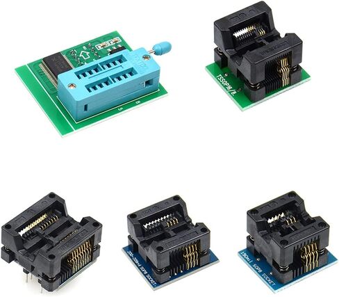 HiLetgo EZP2019+ Upgraded High Speed USB SPI Programmer Support 24 25 93 25 EEPROM Flash BIOS Full Set with 12 Sockets Adapters WIN7&WIN8 in Kuwait
