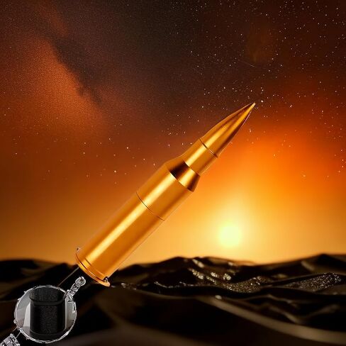 64GB Metal Shining Bullet USB Flash Drive Memory Stick with Keychain,Bronze in Kuwait