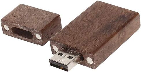 YOOGO Walnut USB Flash Drive Memory Stick Thumb Drive 2.0 with Large Walnut Photo Storage Box Hold 4X6 Photographs(up to 100 Novelty and Romantic Gift for Birthday Wedding or Other Festival (16GB) in Saudi Arabia