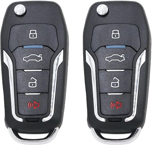 Key Fob Replacement 2 Pack Keyless Entry Car Key Fits for Ford Mustang Explorer Edge Fusion F150 F250 F350 Mazda Mercury Lincoln CWTWB1U331 (Red Side) in Saudi Arabia