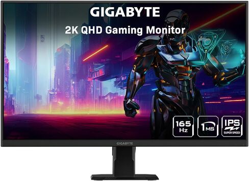 GIGABYTE GS27Q 27" 165Hz 1440P Gaming Monitor, 2560 x 1440 SS IPS Display, 1ms (MPRT) Response Time, HDR Ready, FreeSync Premium, 1x Display Port 1.4, 2X HDMI 2.0 in Saudi Arabia