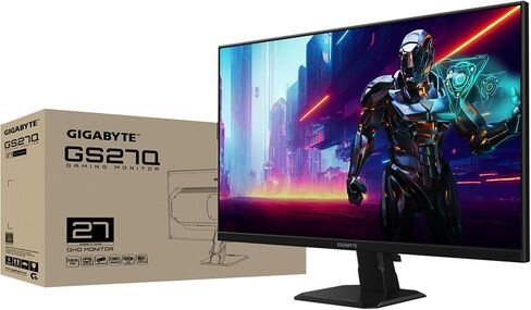 GIGABYTE GS27Q 27" 165Hz 1440P Gaming Monitor, 2560 x 1440 SS IPS Display, 1ms (MPRT) Response Time, HDR Ready, FreeSync Premium, 1x Display Port 1.4, 2X HDMI 2.0 in Saudi Arabia