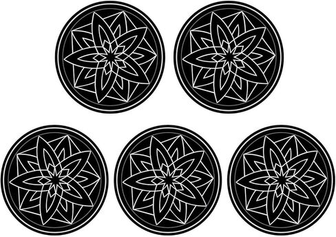 كومباني GLARE لوحة معدنية للتثبيت 5 قطع، قرص معدني عالمي بديل مع لاصق قوي للهاتف الخلوي المغناطيسي حامل السيارة حامل GPS 5 دائري in Kuwait