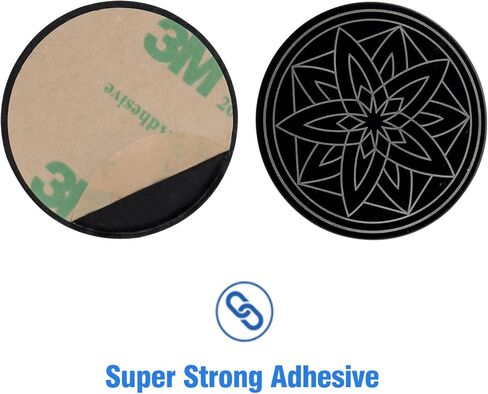 كومباني GLARE لوحة معدنية للتثبيت 5 قطع، قرص معدني عالمي بديل مع لاصق قوي للهاتف الخلوي المغناطيسي حامل السيارة حامل GPS 5 دائري in Kuwait