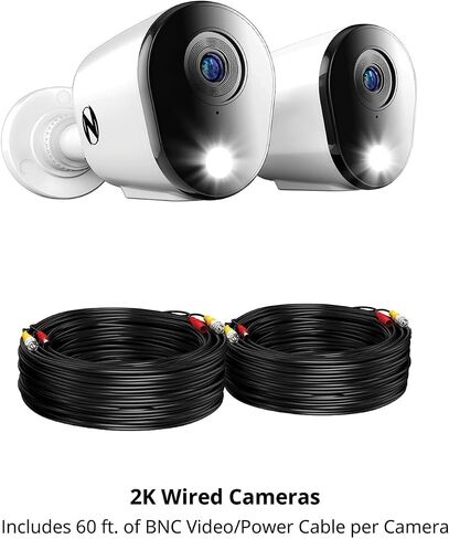 Night Owl SP Wired 2K Deterrence Add On Cameras with 2-Way Audio - 2 Pack - White in Saudi Arabia