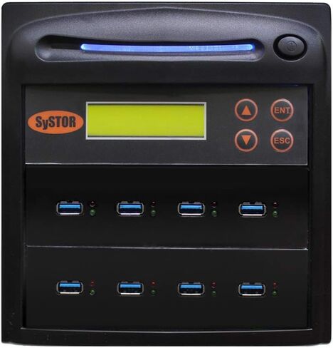 Systor 1 to 15 USB Duplicator & Sanitizer 2GB/Min - Standalone Multiple Flash Memory Copier & Storage Drive Eraser, Copy Speeds Up to 33MB/Sec (SYS-USBD-15) in Saudi Arabia
