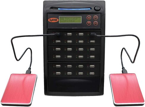 Systor 1 to 15 USB Duplicator & Sanitizer 2GB/Min - Standalone Multiple Flash Memory Copier & Storage Drive Eraser, Copy Speeds Up to 33MB/Sec (SYS-USBD-15) in Kuwait
