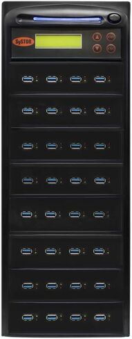 Systor 1 to 15 USB Duplicator & Sanitizer 2GB/Min - Standalone Multiple Flash Memory Copier & Storage Drive Eraser, Copy Speeds Up to 33MB/Sec (SYS-USBD-15) in Kuwait