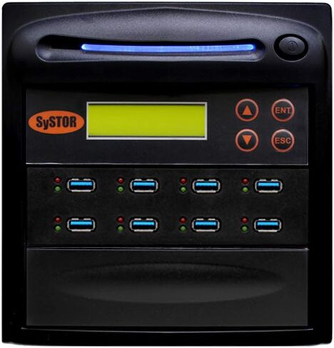 Systor 1 to 15 USB Duplicator & Sanitizer 2GB/Min - Standalone Multiple Flash Memory Copier & Storage Drive Eraser, Copy Speeds Up to 33MB/Sec (SYS-USBD-15) in Saudi Arabia