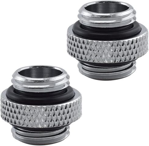 MARRTEUM G1/4" Male to Male Extender Fittings for Computer Water Cooling System, Silver [2 PCS] in Saudi Arabia