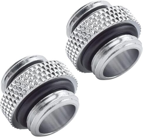 MARRTEUM G1/4" Male to Male Extender Fittings for Computer Water Cooling System, Silver [2 PCS] in Saudi Arabia
