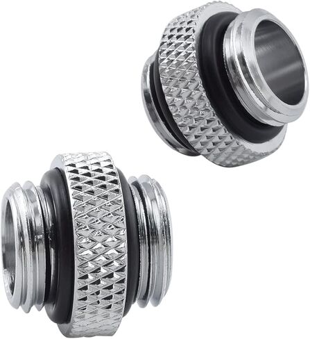 MARRTEUM G1/4" Male to Male Extender Fittings for Computer Water Cooling System, Silver [2 PCS] in Saudi Arabia