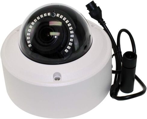 كاميرا GW Security 8MP H.265 UltraHD 3840 x 2160P شبكة PoE مقاومة للطقس 4K ميكروفون IP قبة مع عدسة تكبير بمحرك 2.8-12 مم (VD8071MMIC) in Kuwait