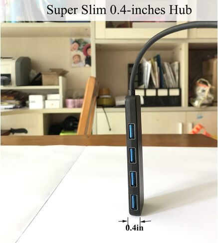 BaisDer 4 Port USB C Hub، USB C إلى USB Hub 3.0 محول متعدد المنافذ، مقسم USB من النوع C مع كابل تمديد، محور USB C صغير لأجهزة الكمبيوتر المحمول MacBook pro Notebook PC، OTG لأجهزة iPhone iPad pro Galaxy، Surface Pro in Kuwait