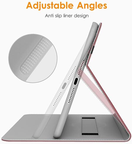 حافظة DTTO iPad Mini 1 2 3، حافظة جلدية فاخرة قابلة للطي مع رؤية متعددة الزوايا ووظيفة النوم التلقائي، جيب أمامي لجهاز Apple iPad Mini 1/Mini 2/Mini 3 - بني in Kuwait