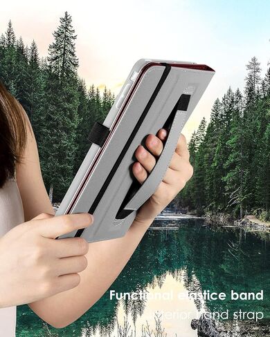 حافظة DTTO iPad Mini 1 2 3، حافظة جلدية فاخرة قابلة للطي مع رؤية متعددة الزوايا ووظيفة النوم التلقائي، جيب أمامي لجهاز Apple iPad Mini 1/Mini 2/Mini 3 - بني in Kuwait
