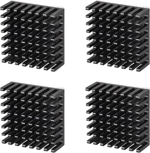 DMiotech 4 Pack 10x25x25mm سبائك الألومنيوم المبرد مبرد إلكتروني مع معجون حراري لرقاقة MOS وIC in Saudi Arabia
