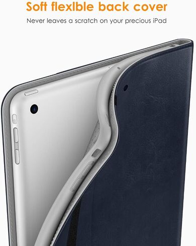 حافظة DTTO iPad Mini 1 2 3، حافظة جلدية فاخرة قابلة للطي مع رؤية متعددة الزوايا ووظيفة النوم التلقائي، جيب أمامي لجهاز Apple iPad Mini 1/Mini 2/Mini 3 - بني in Kuwait