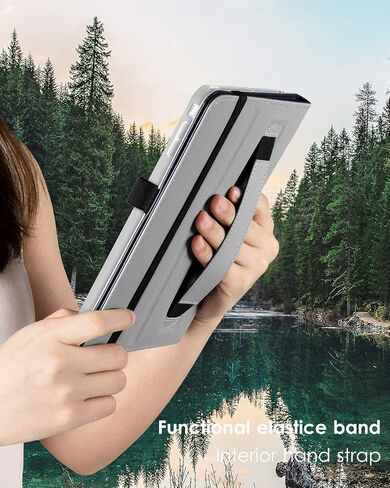 حافظة DTTO iPad Mini 1 2 3، حافظة جلدية فاخرة قابلة للطي مع رؤية متعددة الزوايا ووظيفة النوم التلقائي، جيب أمامي لجهاز Apple iPad Mini 1/Mini 2/Mini 3 - بني in Kuwait