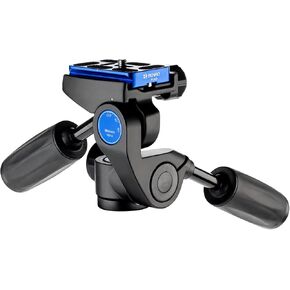 Benro 3-Way Arca Tripod Head, Independent Movement in 3 Ways, Allows Precise Positioning, Arca-Swiss Compatible QR Plate, 17.6 lb. Capacity- Black (HD2A) in Kuwait