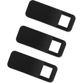 ZIRUACY Webcam Cover Slide,Laptop Camera Cover Slide,Webcam Cover,0.027-Inch Ultra Thin for MacBook, Laptop,PC,iPad,iPhone and More Accessories,Provide Privacy Security Protection(3 Pack)(Black) in Saudi Arabia