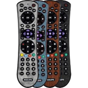 Universal Remote Control, 4-Device, for use with Samsung, Vizio, LG, Sony, Sharp, Apple TV, HiSense, TCL, Smart TVs, Streaming Players, Blu-ray, Marble, Easy-Clean Finish, SRP4320M/27 by Philips in Kuwait