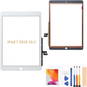 A-MIND for iPad 7 ipad 2019 10.2" A2197 A2198 A2200 Touch Screen Replacement （ LCD not Included, No Instructions） Front Glass Panel Replacement，with Free Tool Kits & Screen Protector (Black)
