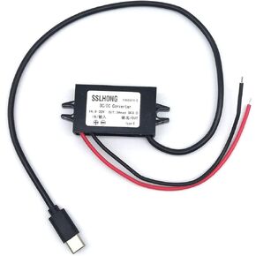SSLHONG تيار مستمر تيار مستمر 8-60 فولت إلى 5 فولت QC 3.0 USB A مع مخرج الأذن 3A/15 واط محول الطاقة محول التنحي الجهد المنظم محول وحدة شاحن