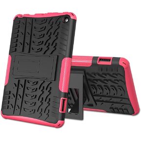 حافظة جهاز لوحي ROISKIN for Fire 7 إصدار 2022 من الجيل الثاني عشر للأطفال، حافظة Kindle Fire 7 2022، حافظة Amazon Fire 7 2022، حافظة مزدوجة الطبقات مقاومة للصدمات للنار 7 بوصة مع مسند in Kuwait