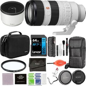 Sony FE 70-200mm F2.8 GM OSS II (SEL70200GM2) G Master Telephoto Zoom Lens Bundle + 64GB SDXC Memory Card + 77mm Protection Filter + More in Saudi Arabia