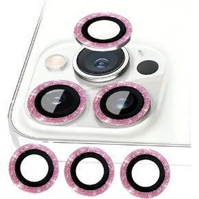 Nothers 3 Pack Bling Camera Lens Protector Compatible with iPhone 12/12 Pro /12 Mini/11/11 /11 Max, HD Tempered Glass Screen Protector, Glitter Protective Cover for Back Accessories (Silver) in Kuwait