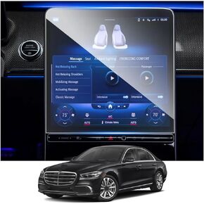S Class Screen Protector for Mercedes S Class W223 12.8-in Radio Touchscreen Mercedes-Benz S Class Accessories 9HD Tempered Glass Compatible with 2021 2022 2023 2024 2025 2026 Mercedes-Benz S Class in Kuwait