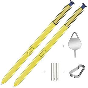 2 حزمة قلم Galaxy Note 9 لاستبدال قلم Samsung Galaxy Note 9 SM-N960 (بدون بلوتوث) + أطراف/مناقير + دبوس إخراج (أصفر) in Kuwait