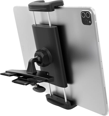 حامل تابلت بفتحة سي دي من تشارشيندو للسيارة مع دوران 360 درجة، حامل 2 في 1 عالمي مضاد للاهتزاز متوافق مع ايباد برو 9.7 11 12.9 / اير / ميني جي بي اس والهواتف الذكية وغيرها من الاجهزة 4-13 انش in Kuwait