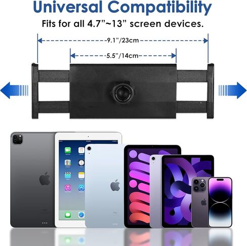 حامل حامل الكمبيوتر اللوحي Yoobao، [قابل للتعديل] حامل iPad والهاتف من الألومنيوم قابل للطي بزاوية 360 درجة للمكتب بقاعدة أثقل، مناسب لهاتف iPhone Microsoft Surface Pro مقاس 4.7 بوصة - 12.9 بوصة - أسود [مُحسن] in Kuwait
