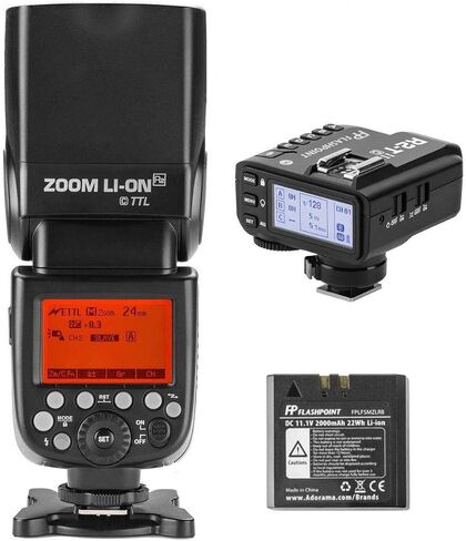 Flashpoint Zoom Li-on R2 VING V860IIC TTL On-Camera Flash Speedlight with X2 TTL Trigger Kit for Canon Cameras in Saudi Arabia