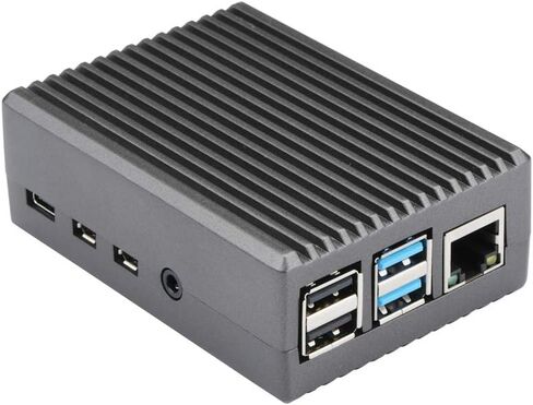 Raspberry Pi 4 Aluminum Case RPI 4B Shell Metal Box Black Enclosure for RPI 4 Model B Only (Black) in Kuwait