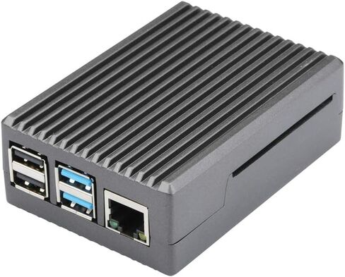 Raspberry Pi 4 Aluminum Case RPI 4B Shell Metal Box Black Enclosure for RPI 4 Model B Only (Black) in Kuwait