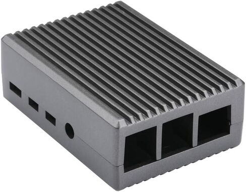 Raspberry Pi 4 Aluminum Case RPI 4B Shell Metal Box Black Enclosure for RPI 4 Model B Only (Black) in Kuwait