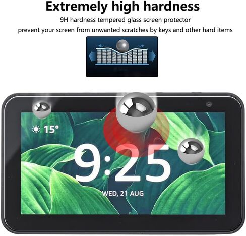 Warmyee [2 Pack] Screen Protector for Echo Show 5 (2nd Gen and 1st Gen),Tempered Glass Screen Film Guard for Echo Show 5 (2021/2019) in Kuwait