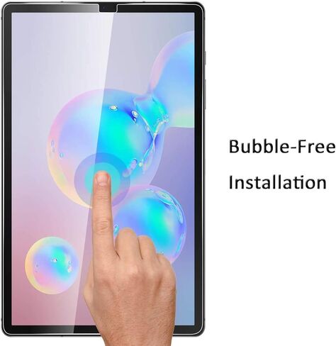 واقي شاشة TANTEK [3 قطع] لهاتف Samsung Galaxy Tab S6/Tab S5e 10.5 بوصة، طبقة من الزجاج المقوى، شفاف للغاية، مضاد للخدش، خالٍ من الفقاعات، متوافق مع قلم S in Kuwait