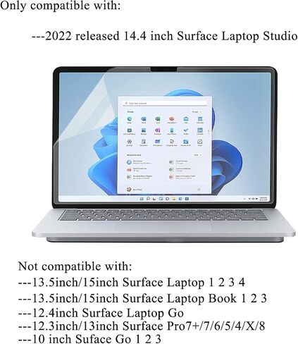 واقي شاشة مضاد للوهج غير لامع بحجم 14.4 بوصة من I-Tensodo لعام 2022 تم إصداره 14.6 بوصة Microsoft Surface Laptop Studio مضاد للوهج وواقي شاشة مضاد لبصمات الأصابع in Saudi Arabia