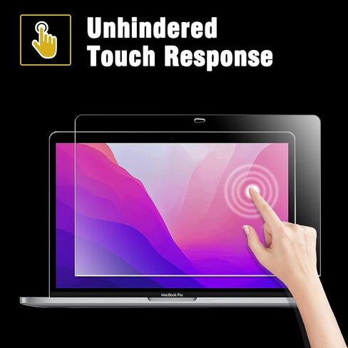 واقي شاشة من الزجاج المقسى 9H لجهاز MacBook Pro 13 الجديد 2022-2016 موديل A2338 M2/M1 A2289 A2251 A2159 A1706 A1708 |MacBook Air 13 2020-2018 موديل A2179 A1932، واقي شاشة زجاجي مضاد للانفجار in Kuwait