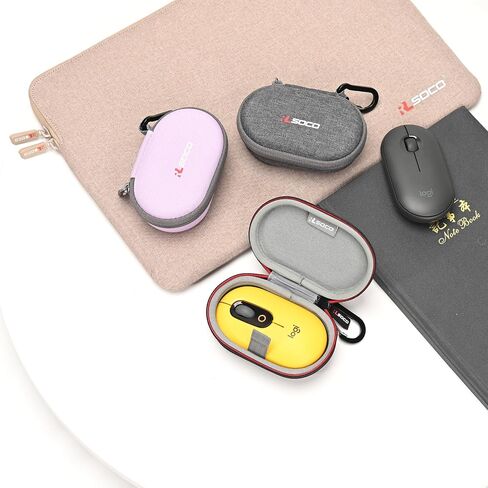 RLSOCO Carrying Case for Logitech POP/Pebble Mouse 2/Pebble Wireless Mouse with Keychain (Purple) in Saudi Arabia